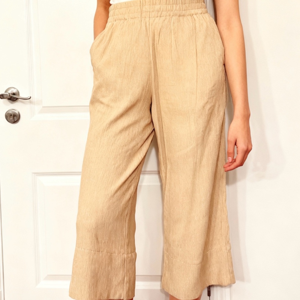 H&M Beige Wide-Leg Pants